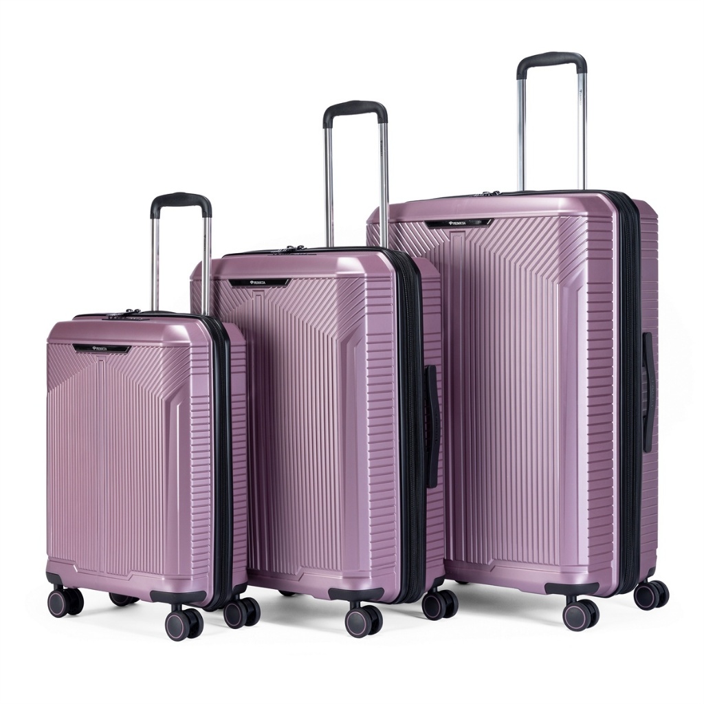 Imagem Kit 3 Malas de Viagem Premium Primicia Executiva ABS Resistente TSA Rodinha 360 Anac Bagagem Bordo
