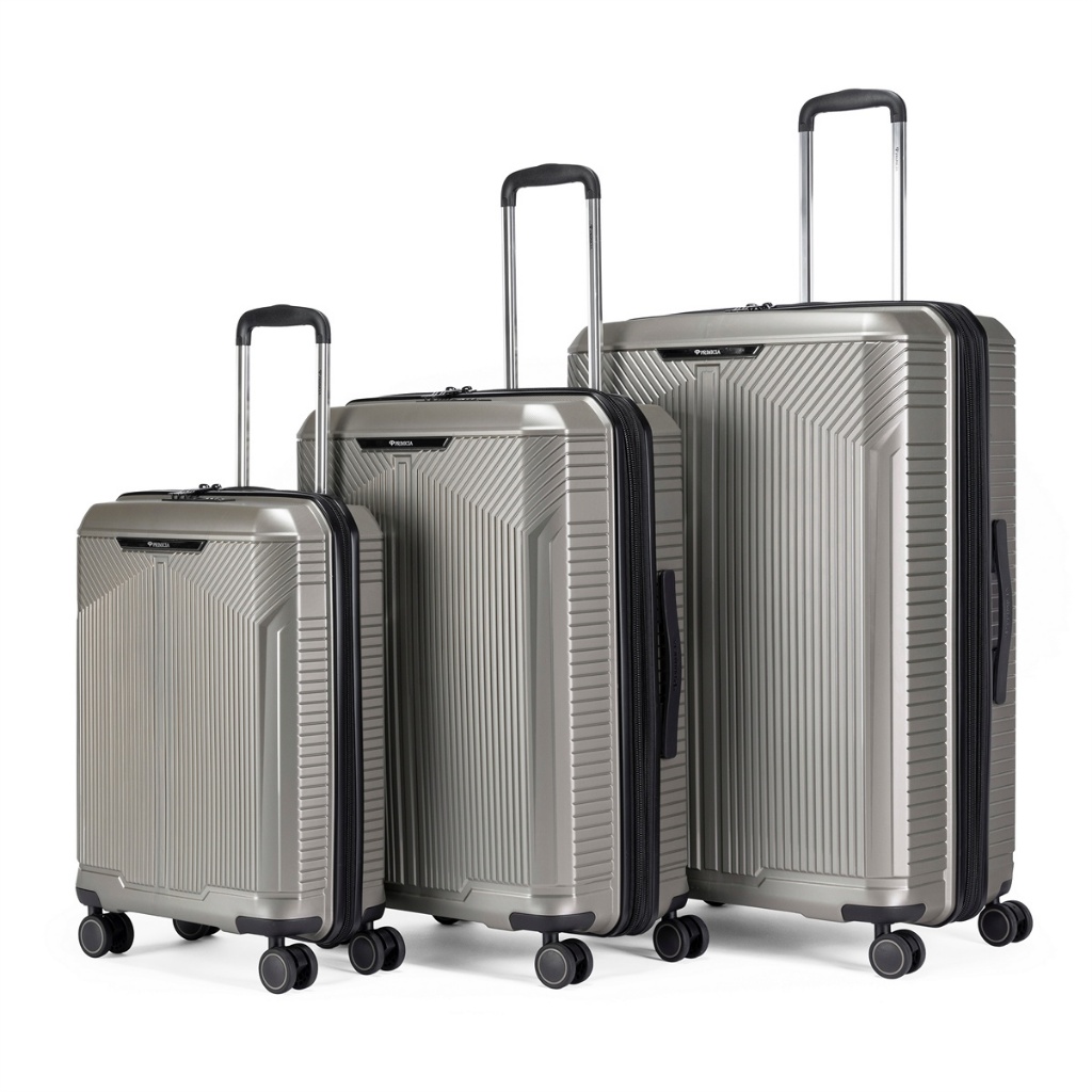 Imagem Kit 3 Malas de Viagem Premium Primicia Executiva ABS Resistente TSA Rodinha 360 Anac Bagagem Bordo
