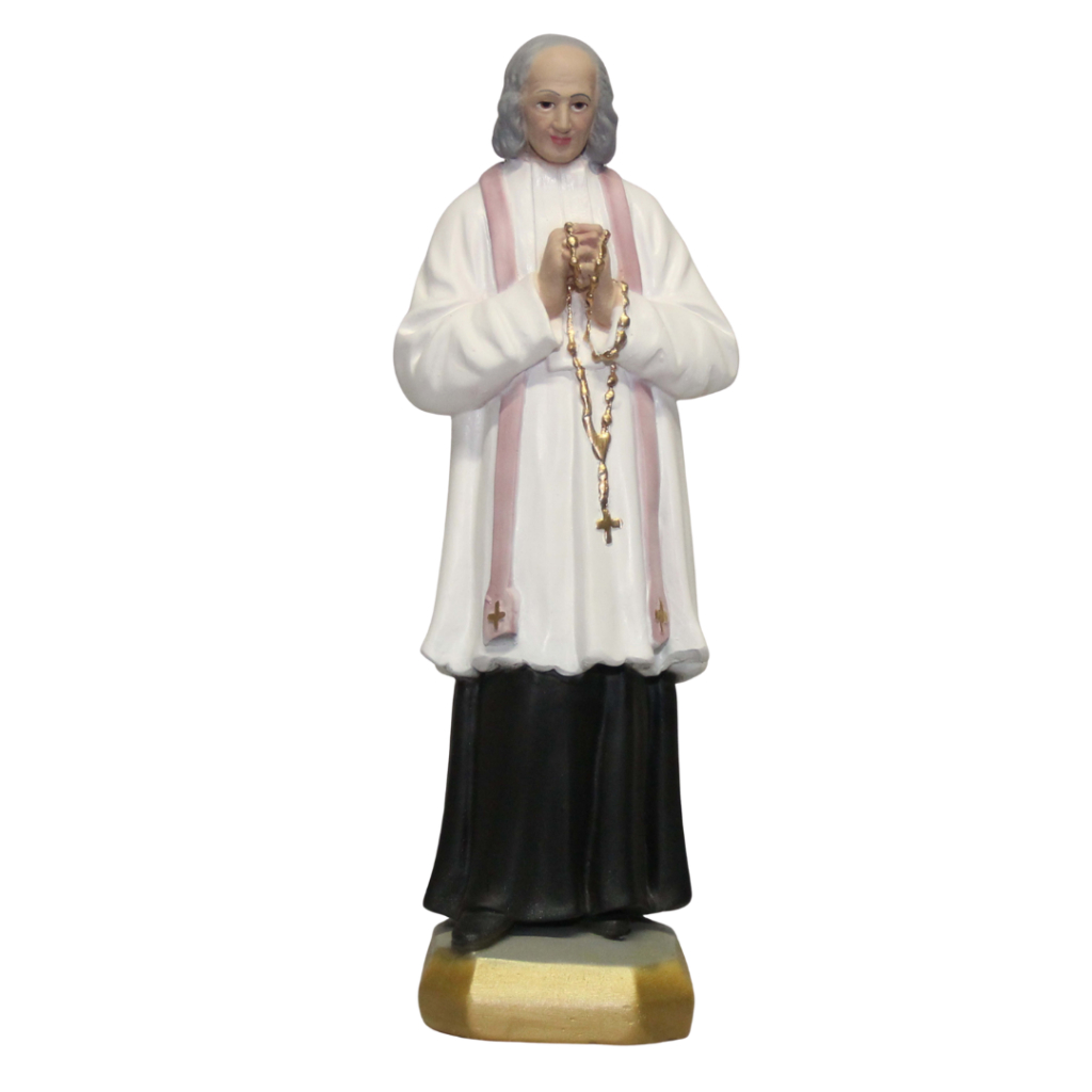 Imagem São João Maria Vianney 30cm - Gesso Resinado - Marca-Minha Devoção Católica