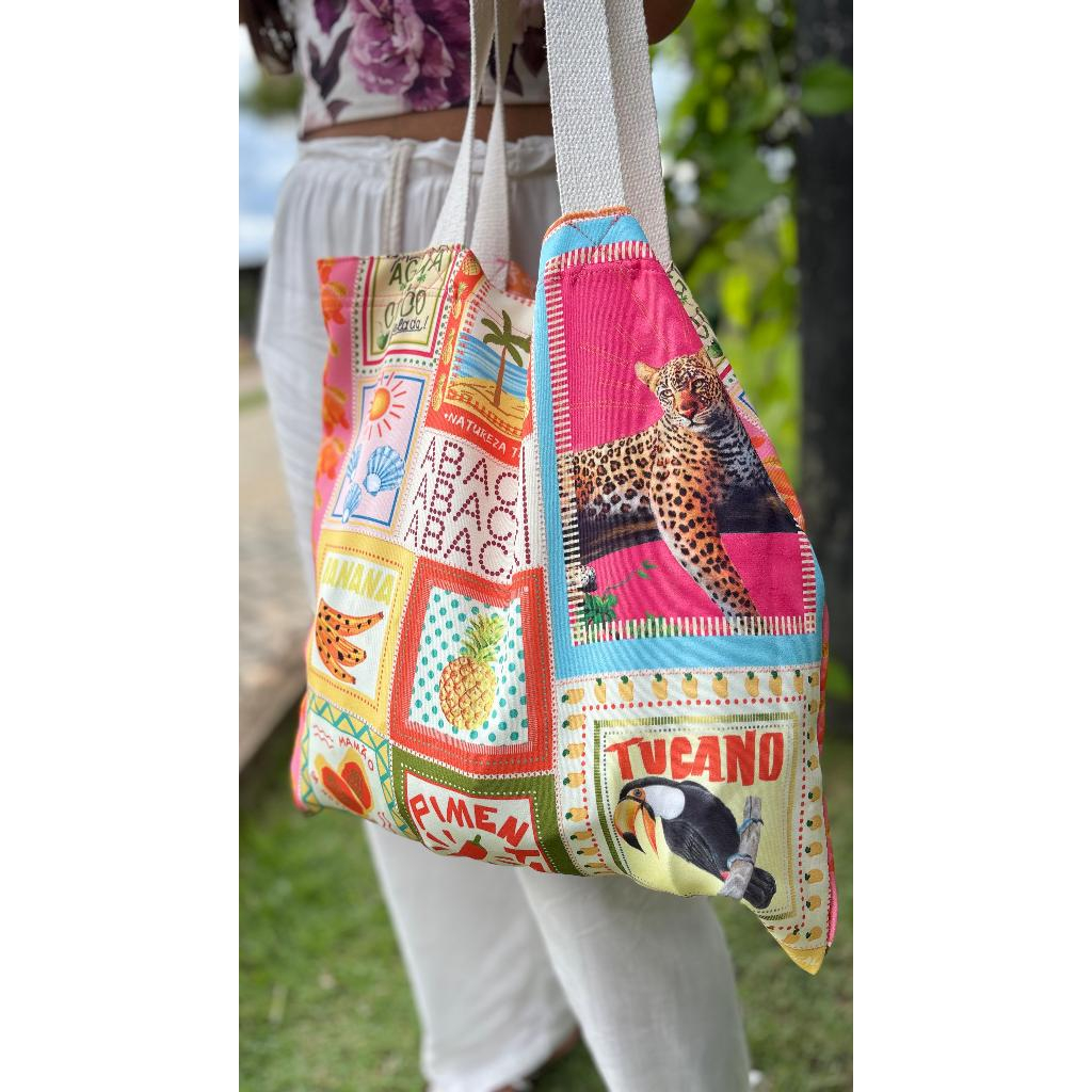 Bolsa Feminina Moda Praia Sacola Ecobag Ecobag Estampadas Verão 2026