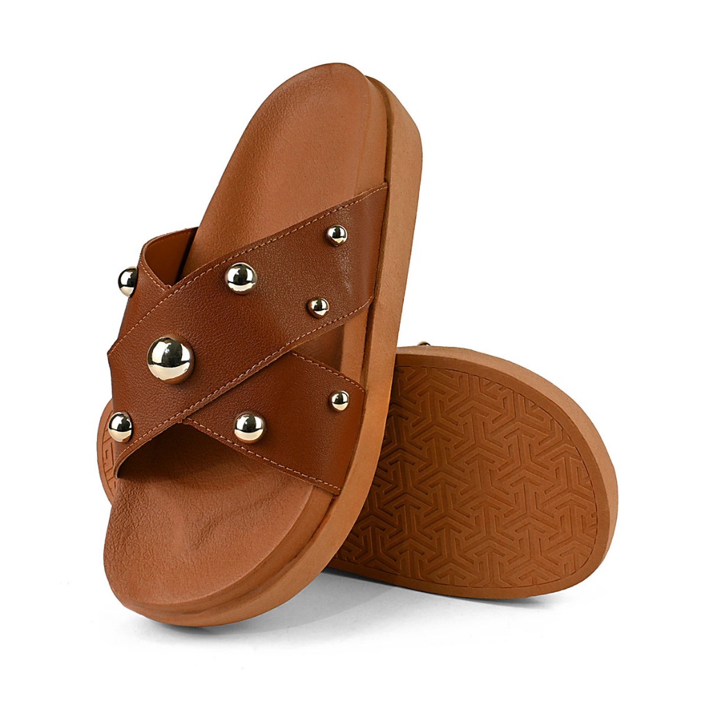 Papete Feminina Pedraria Aplicação Esfera Chinelo Plataforma Confortável Sandália Flat Macia Fashion em Oferta na Shopee