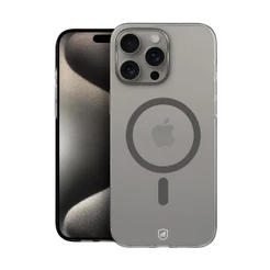 Capa Case Capinha p/ iPhone 15 Pro Max - Crystal Slim Magsafe - NÃO AMARELA - Titanium - Gshield