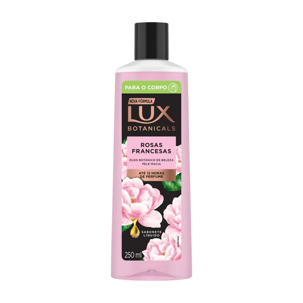 Sabonete Líquido Lux Botanicals Rosas Francesas 250ml | Até 12h de Perfume | Pele Macia e Perfumada | Com Óleo Botânico em Oferta na Shopee