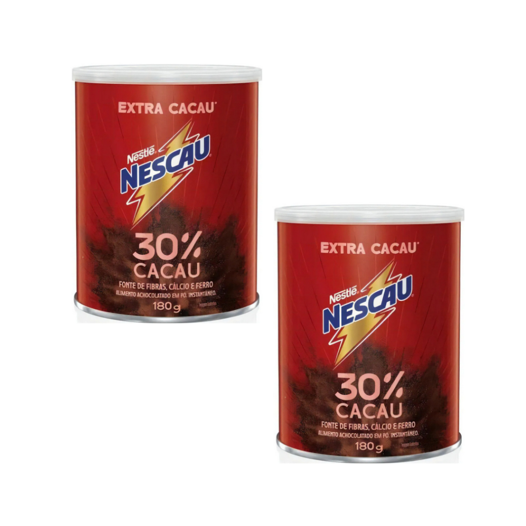 Nescau Extra Cacau cacau em pó lata 180gr - Kit C/2