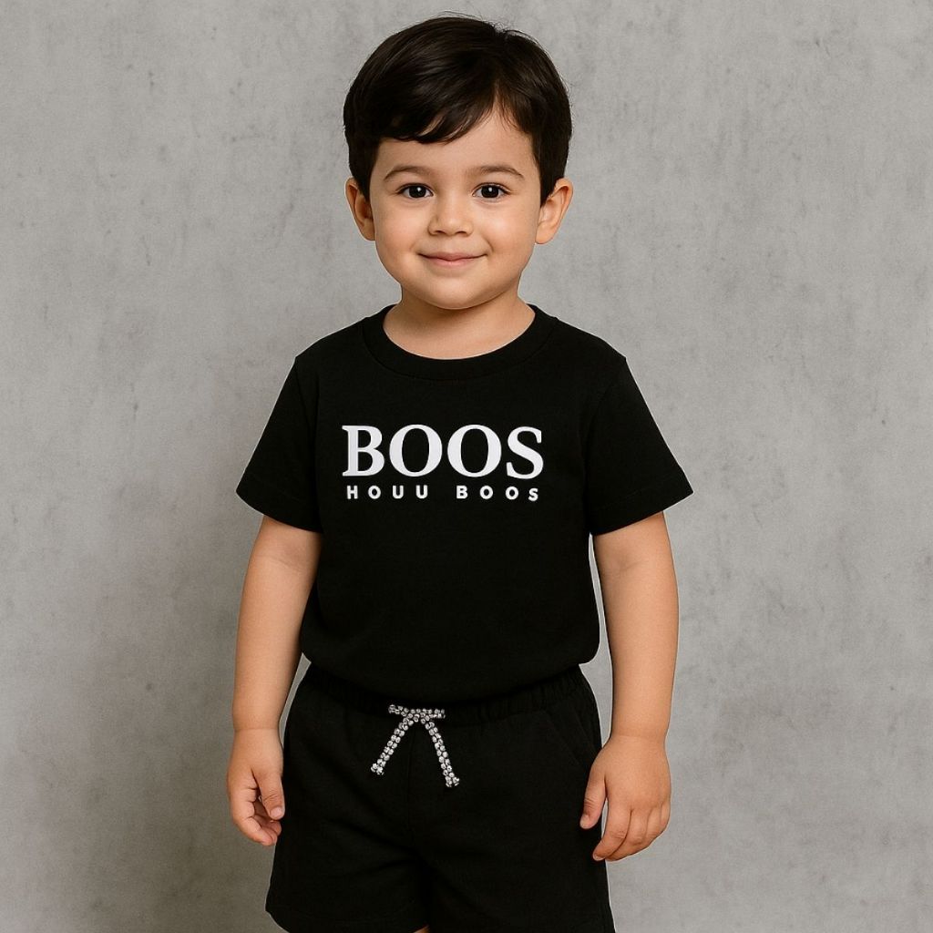 Conjunto Menino Infantil Camiseta E Bermuda Roupa De Criança Verão Envio Rapido