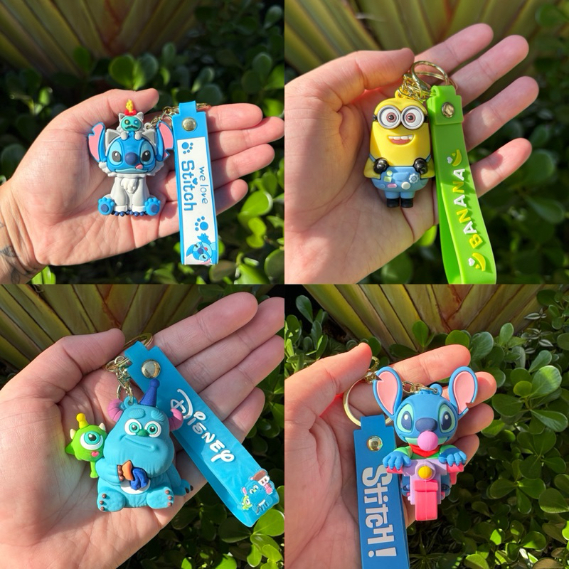 Chaveiro Stitch - Chaveiros de personagens - chaveiro fofo - chaveiro Pelúcia - kit Chaveiro