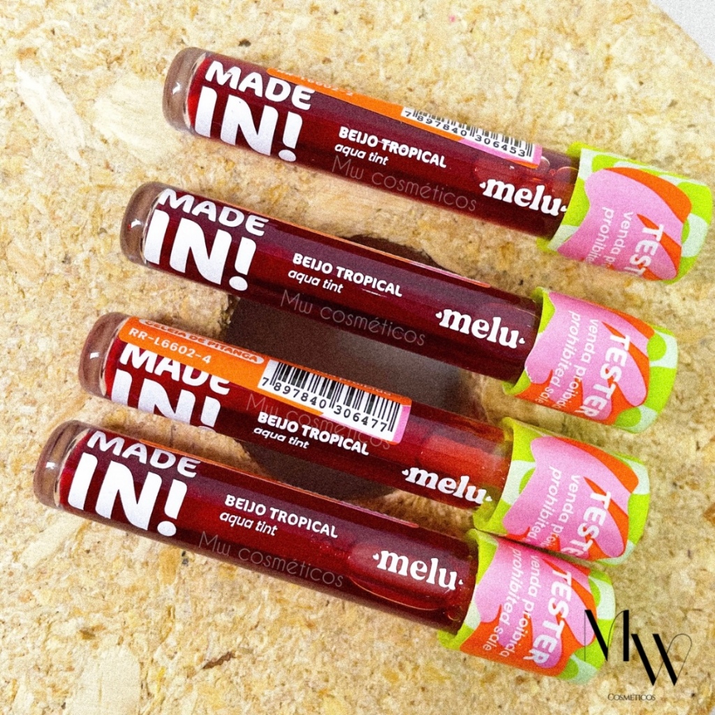 Aqua Tint Lábial/Lip Tint Beijo Tropical Made in Melu by Ruby Rose 3ml - Escolha sua Cor