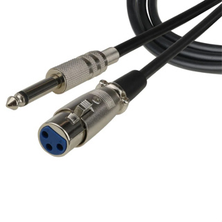 Cabo MXT P/ Microfone -- XLR F / P10 Emborrachado - 10 Metros em Oferta na Shopee