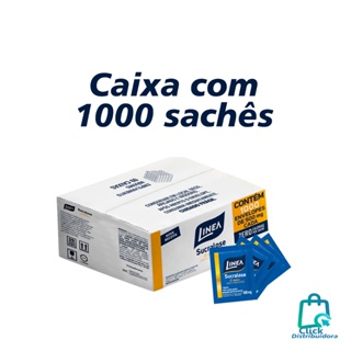 Adoçante sachê Sucralose em pó Linea 1.000 unidades 500mg cada em Oferta na Shopee