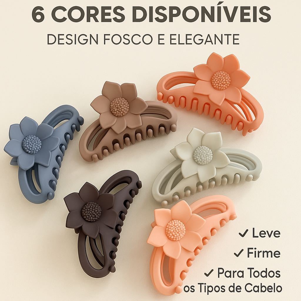 Presilha de Cabelo Flor Dupla /Piranha de cabelo FLOR Grande 11 CM – Estilo e Delicadeza