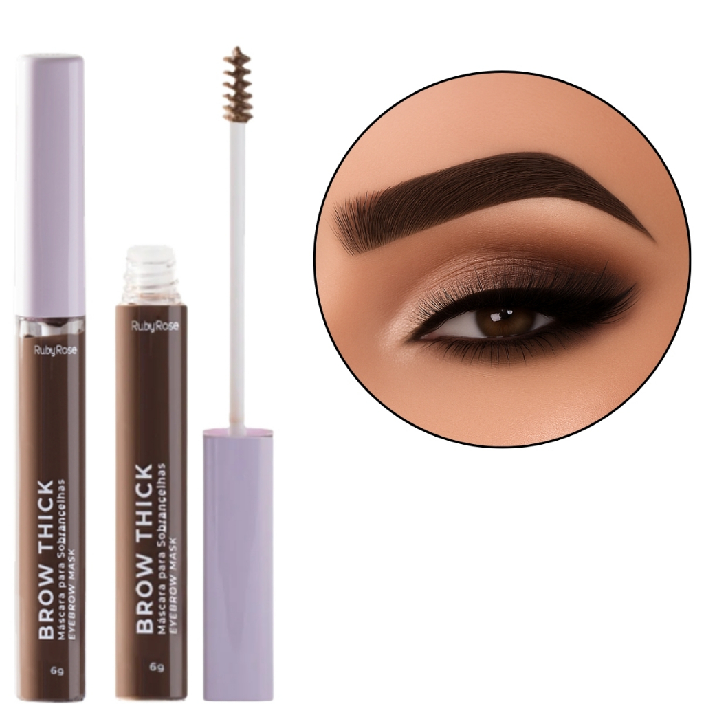 Máscara Para Sobrancelhas Efeito Natural Brow Thick Ruby Rose em Oferta na Shopee