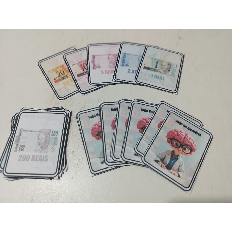 Joguinho da Memória Dinheiro Real Brinde Aniversario - 10 Kits