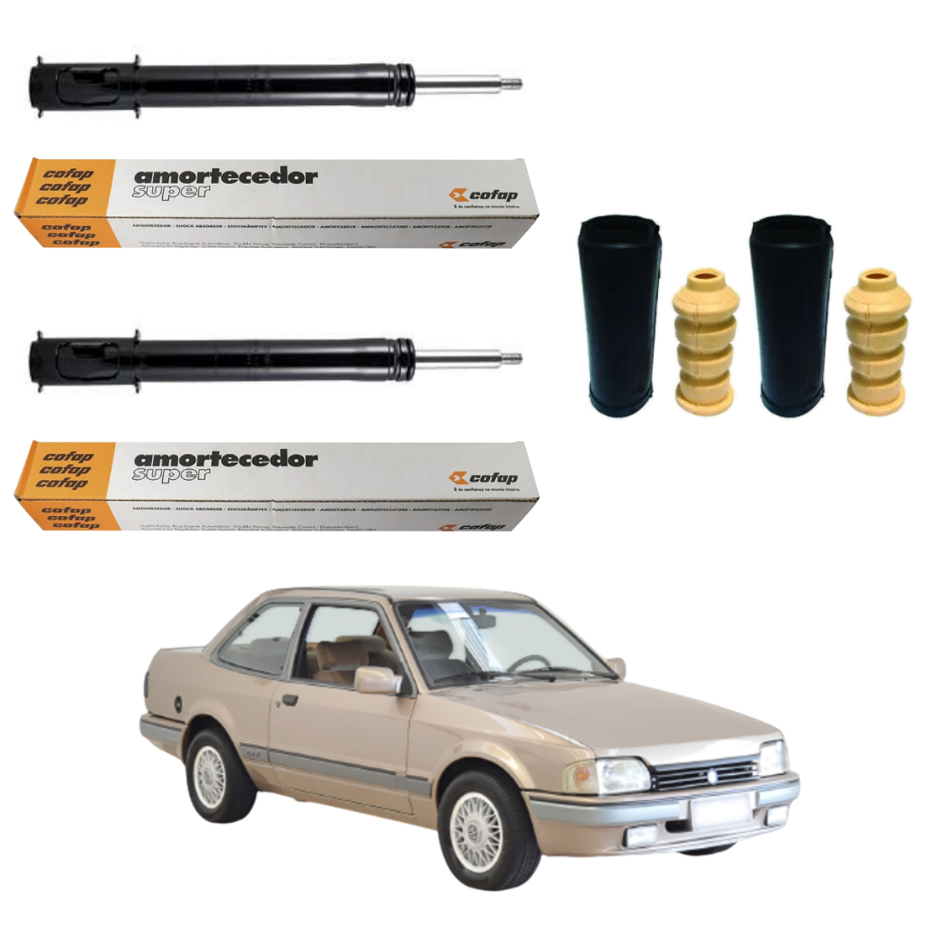 PAR AMORTECEDOR TRASEIRO APOLLO 90 A 92 ORIGINAL COFAP + KITS