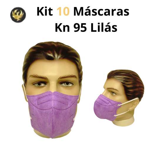 Máscara Kn 95 LILÁS 10 Unidades em Oferta na Shopee