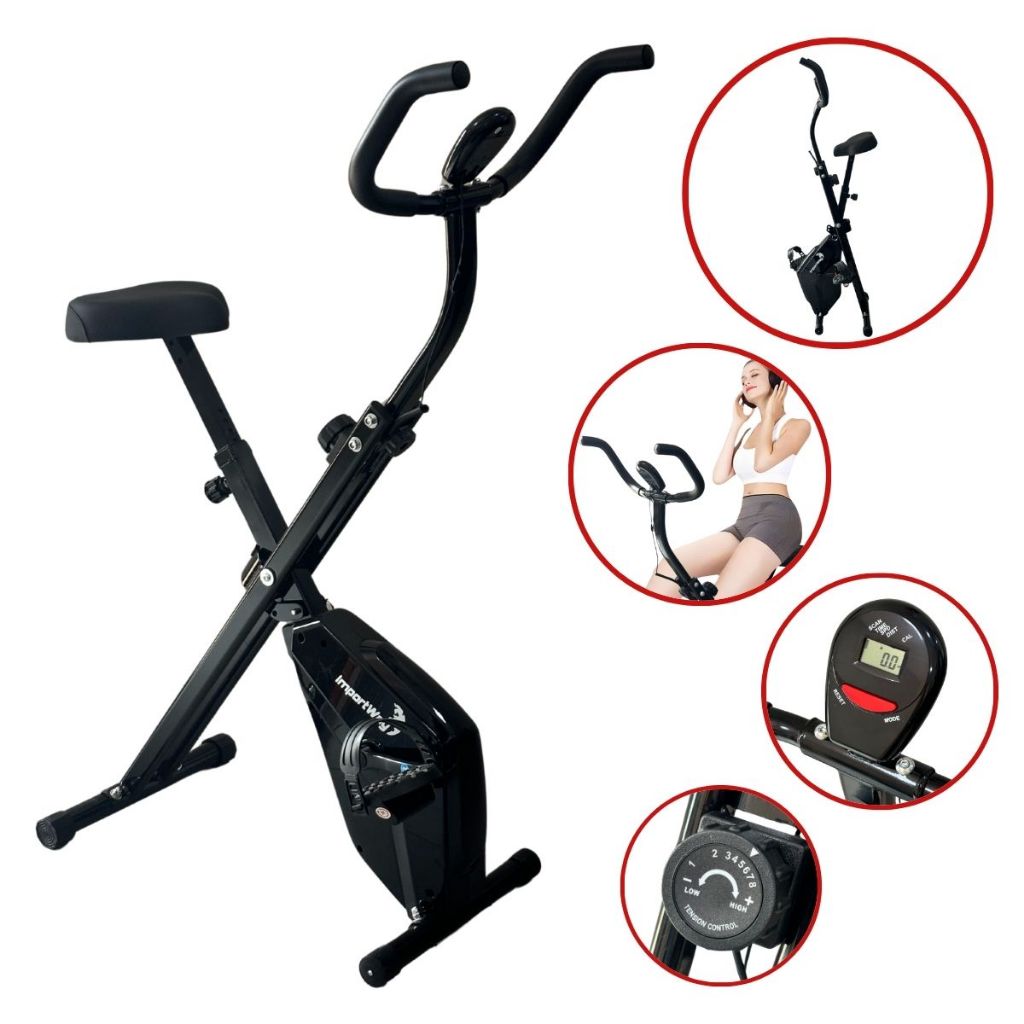 Bicicleta Ergométrica Vertical Dobrável Flywheel 2kg Importway