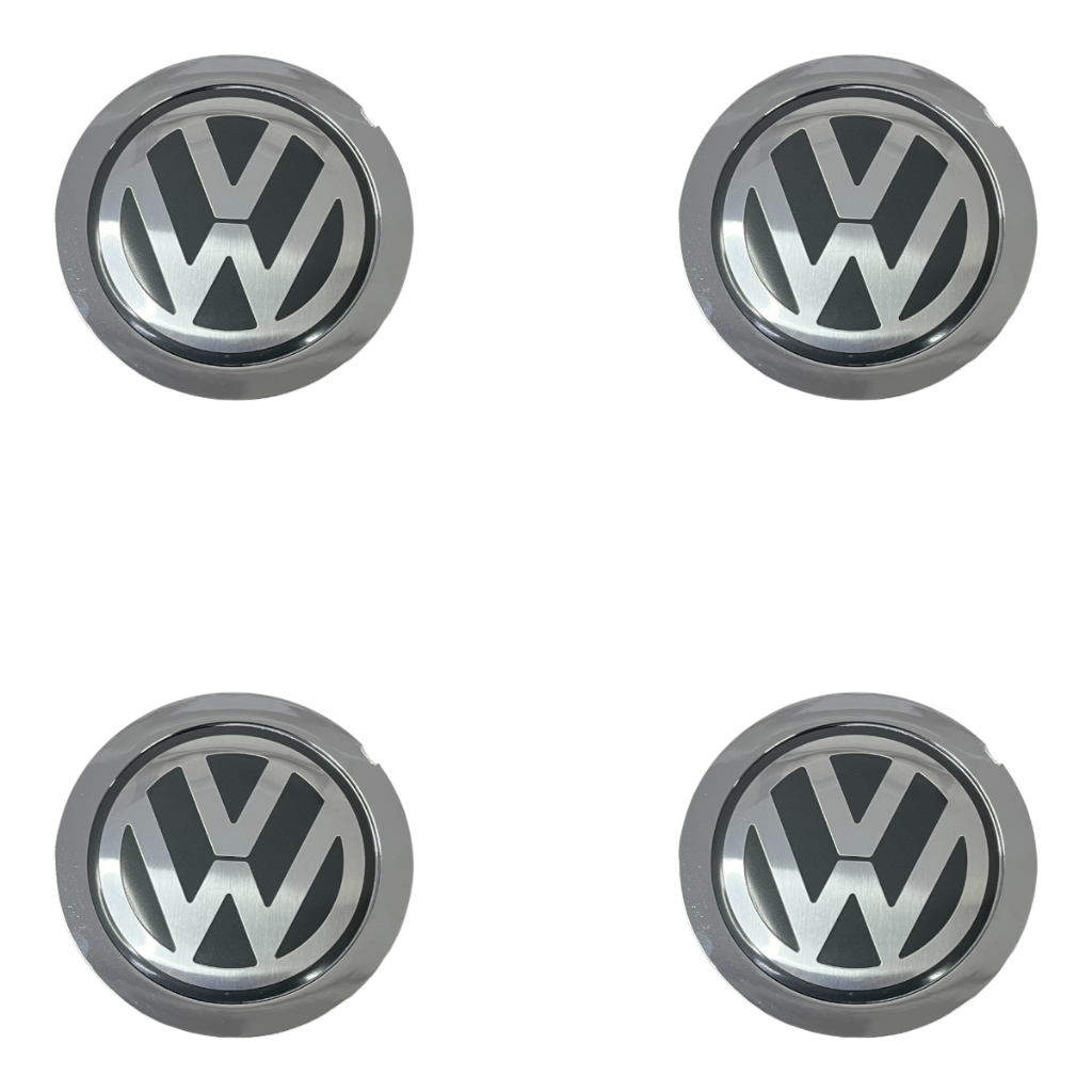 Jogo Calota Calotinha Tampa Central Roda Brw 380 Cromada Emblema Vw