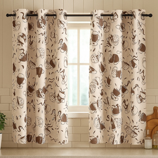 Cortina Para Cozinha Estampada 3,00x1,60 Decoração em Oferta na Shopee