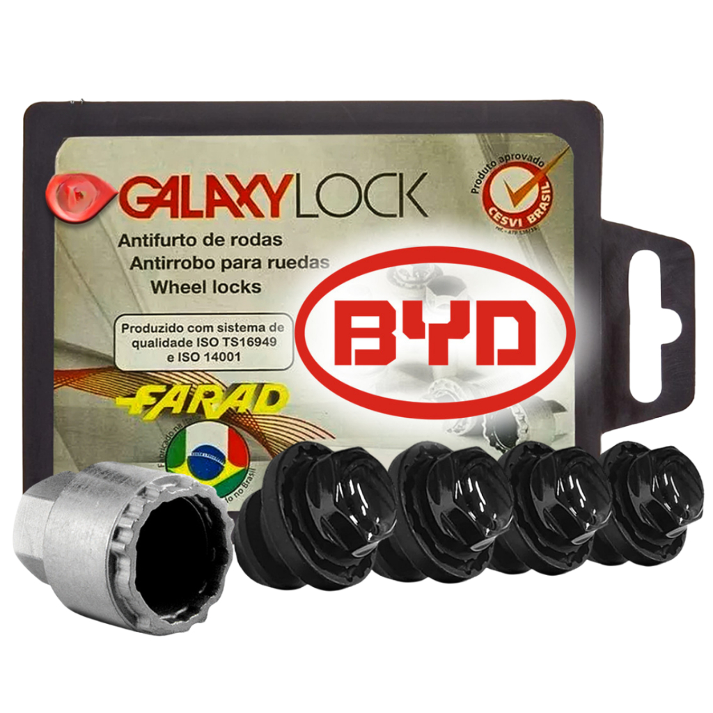 Parafuso Antifurto Roda GALAXY BLACK BYD Song Plus Song Pró e Ford Maverick em Oferta na Shopee