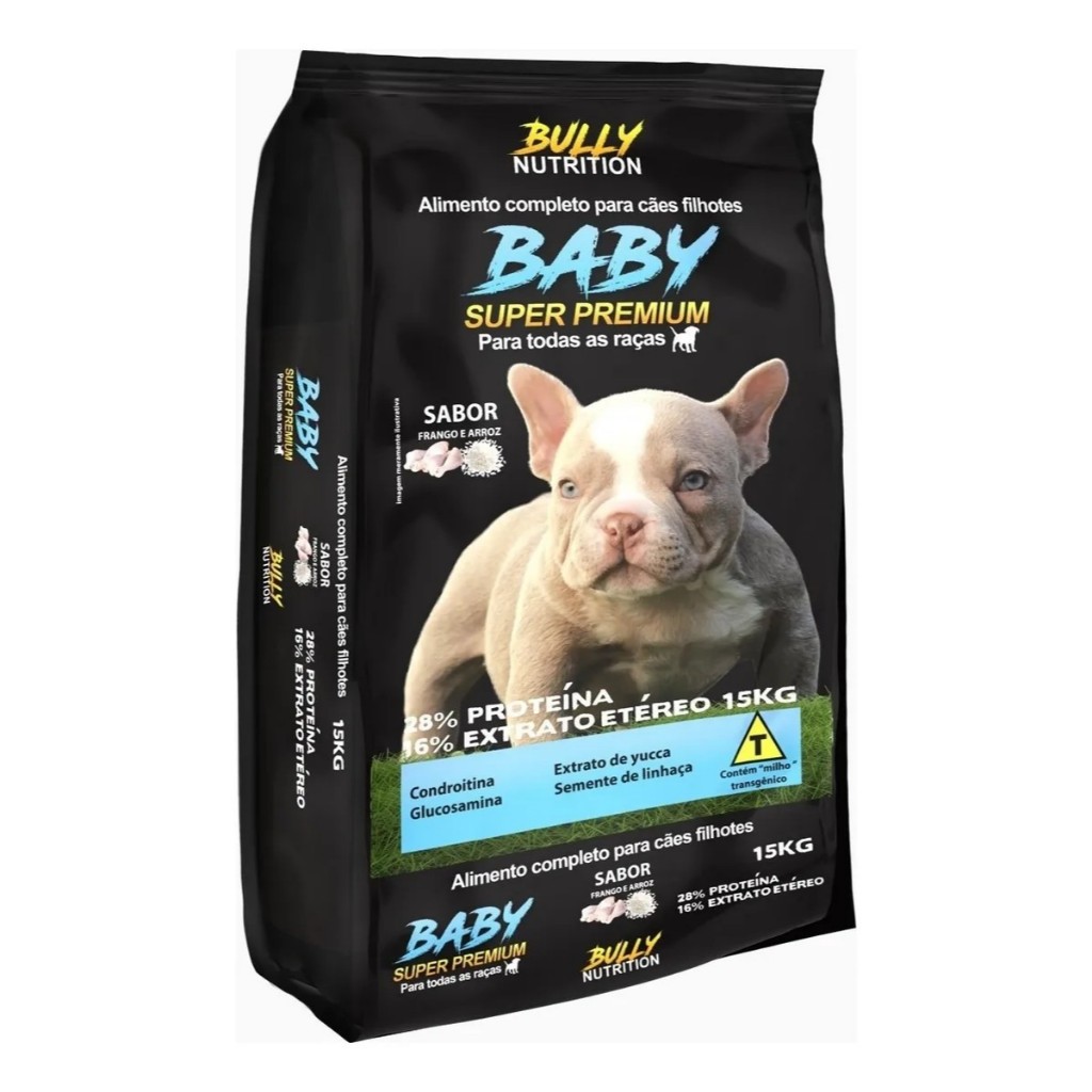 Ração Para Filhotes Baby 15kg Pit Bull Rottweiler Todas as Raças