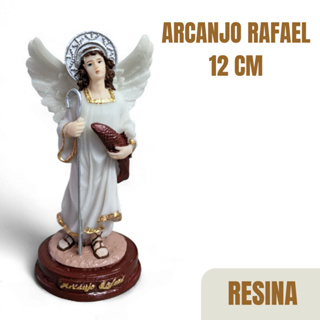 Imagem Arcanjo Rafael 12 cm Resina - São Rafael Linha Luxo em Oferta na Shopee