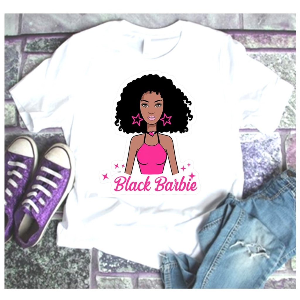 Camiseta Barbie Adulto Unissex Blusa Barbie Black Linda Camisa Ken Rosa Barato