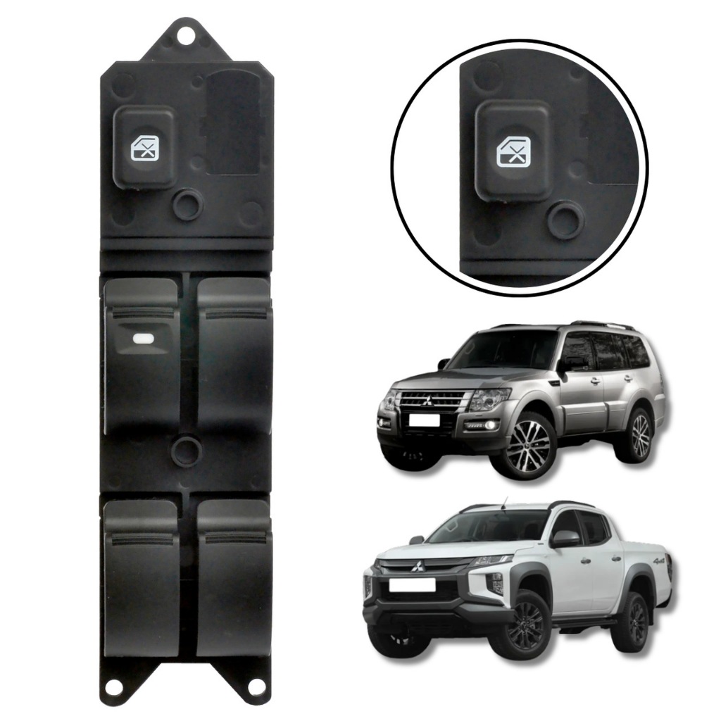 BOTÃO INTERRUPTOR VIDRO ELÉTRICO MITSUBISHI L200 PAJERO 2008/2015
