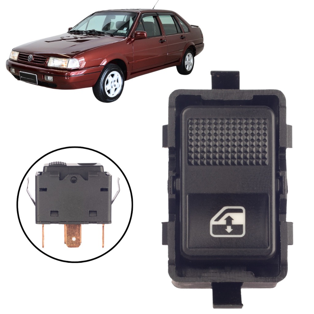 BOTÃO INTERRUPTOR VIDRO ELÉTRICO VW SANTANA 1986/1997 em Oferta na Shopee