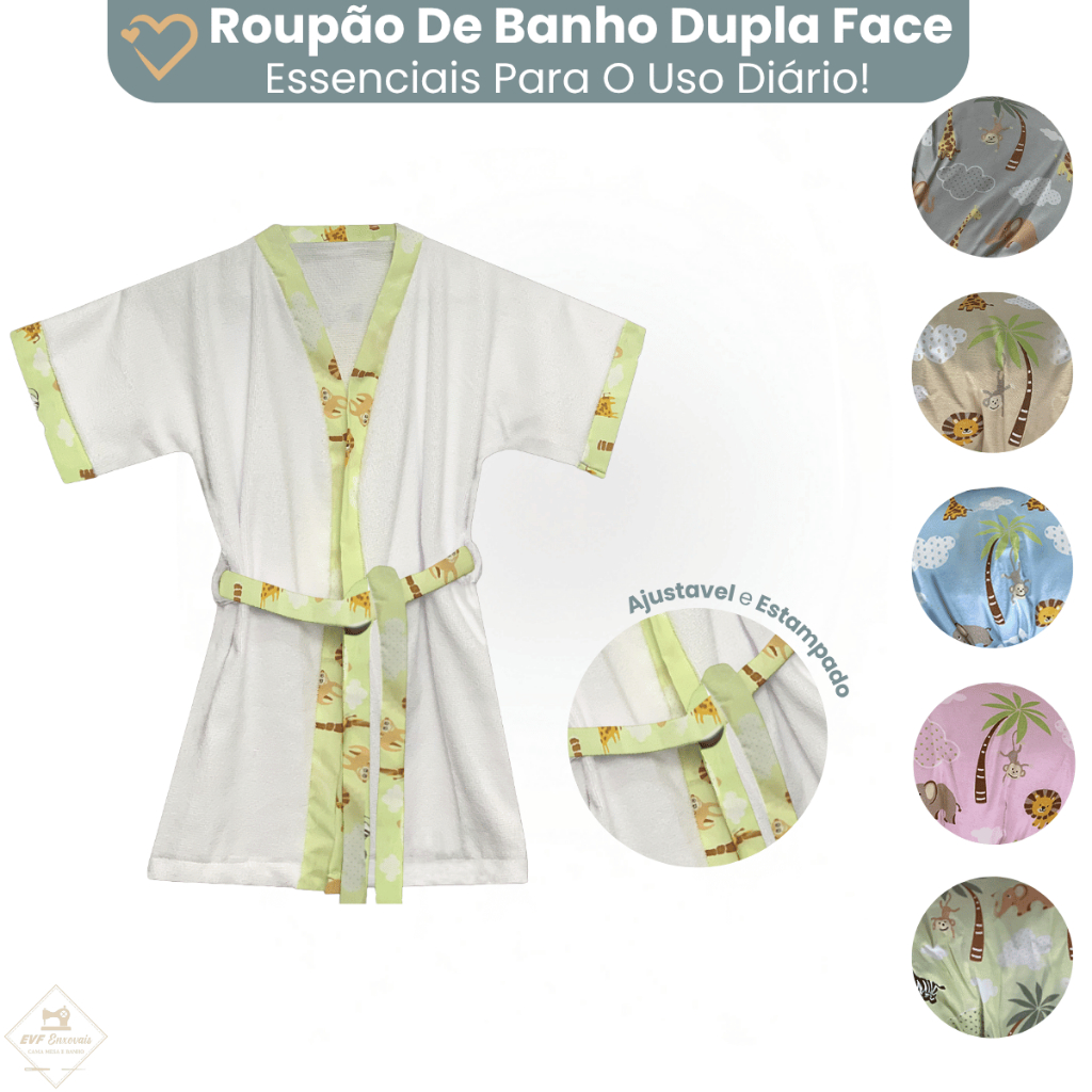 Roupão de Banho Infantil 4 a 6 Anos Felpudo Piscina Praia Toalha Banho 100% Algodão Menino Menina