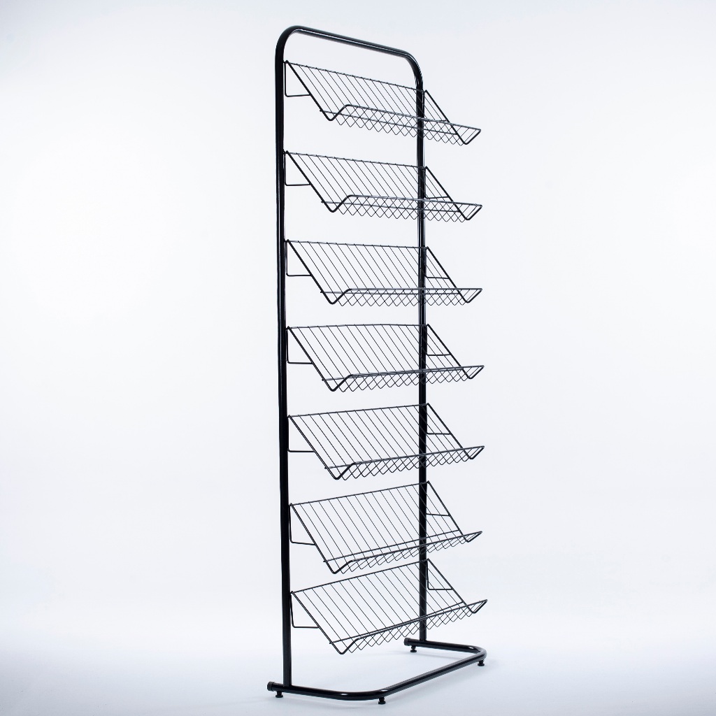 Revisteiro Desmontável Para Livros e Revistas Com 7 Bandejas de 80 cm