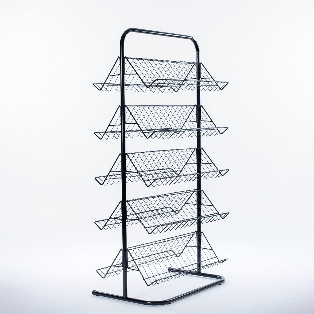 Revisteiro Desmontável Duplo Para Livros e Revistas Com 10 Bandejas de 80 Cm