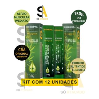 kit com 12 und Gel Massageador CBA 150g Bioinnova Active System | Alívio Muscular e Relaxamento em Oferta na Shopee