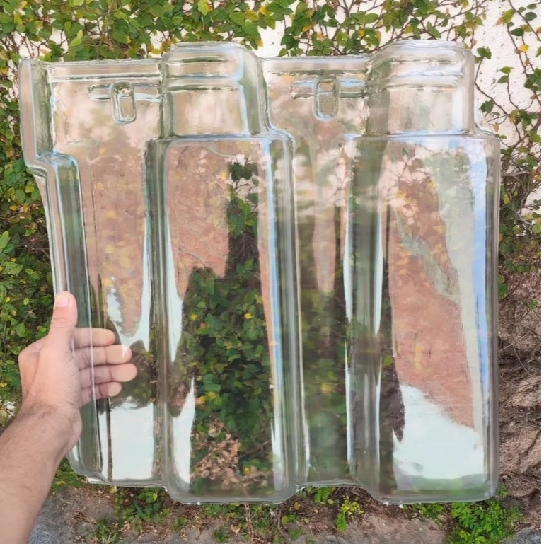 Telha Romana Dupla Translucida 41x42cm Thermo em Oferta na Shopee