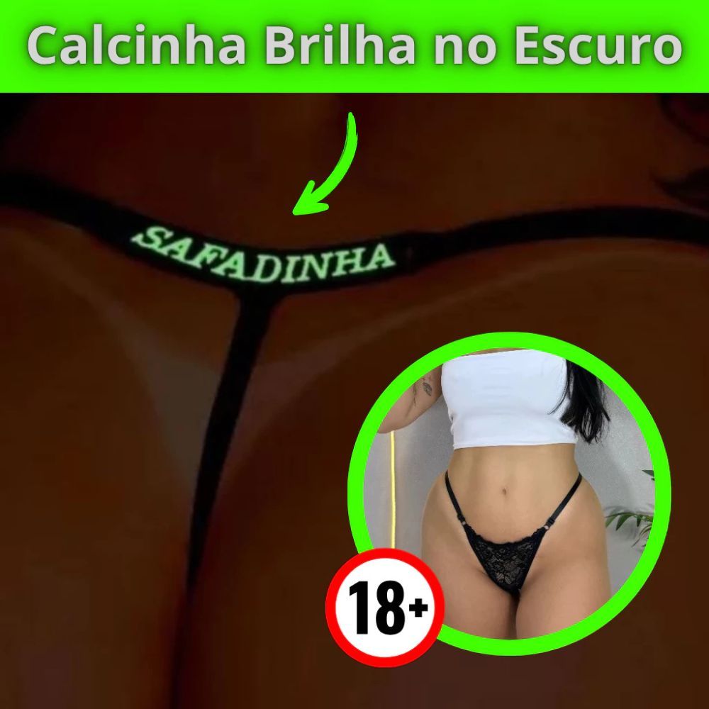 Calcinha Fio Neon com Frase Que Brilha no Escuro
