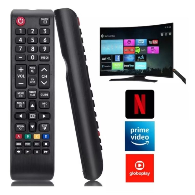 Controle Remoto Samsung  Compatível Tv Smart 32 40 42 46 48 50 55 60 Polegadas Novo