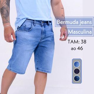 Bermuda Jeans Masculina Com Elastano Exclusiva 36 ao 46 em Oferta na Shopee