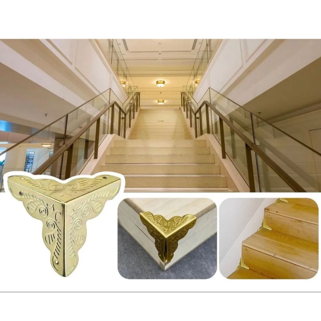 Cantoneira De Metal Acabamento Caixa Mdf Artesanatos 10 Und em Oferta na Shopee