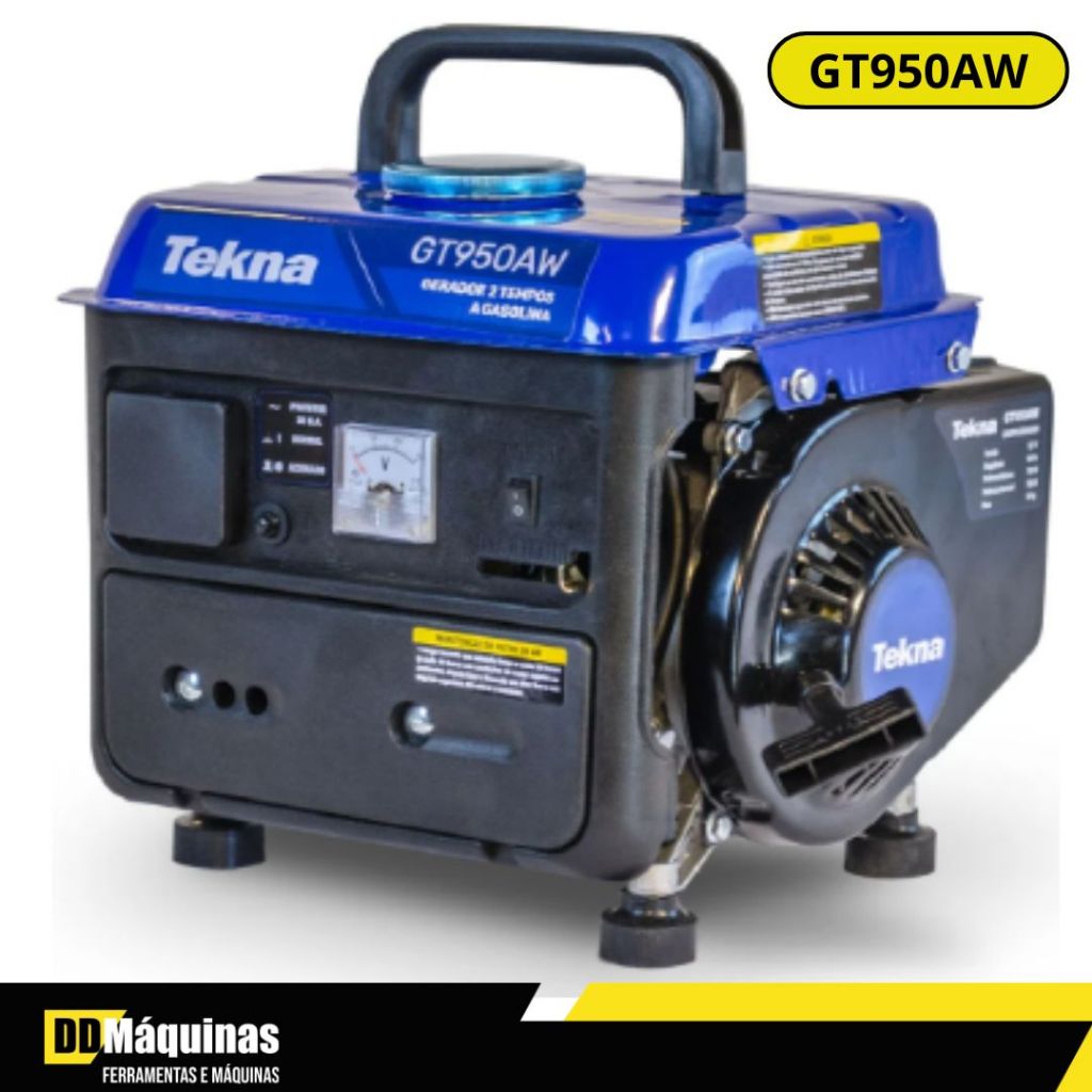 Gerador De Energia Á Gasolina Partida Manual Monofásico GT950AW 110V - TEKNA em Oferta na Shopee