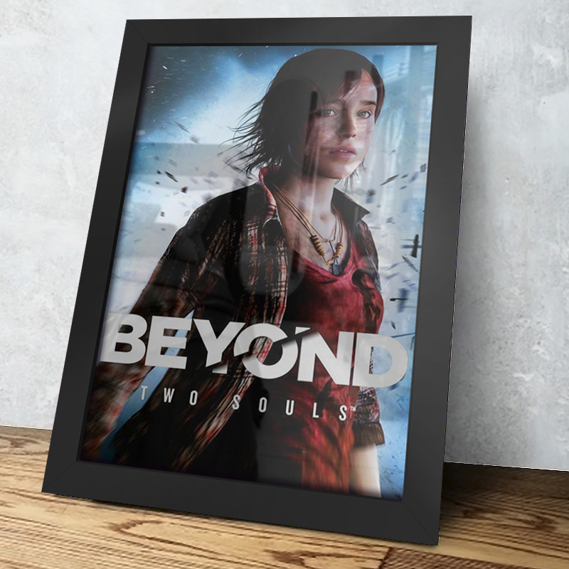 Placa Decorativa Quadro Beyond Two Souls, Aiden, Jodie, PS4, Game, Steam, Geek, Gamer