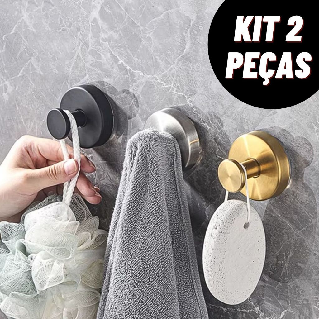 Gancho De Ventosa De Aço Inoxidável Cabide De Armazenamento Rolamento De Carga Forte E Sem...