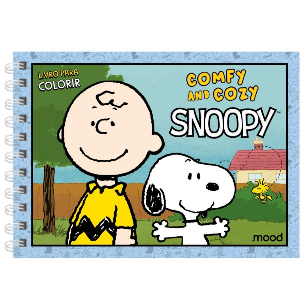 Livro De Colorir Snoopy Charlie Brown Comfy & Cozy 48 Desenhos Presente Perfeito