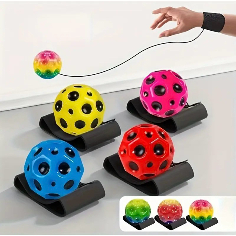 Bola Espacial Com Elastico Brinquedo Ball Lunar Espacial  Anti Gravidade Terapia Massagem Funcional Divertida em Oferta na Shopee