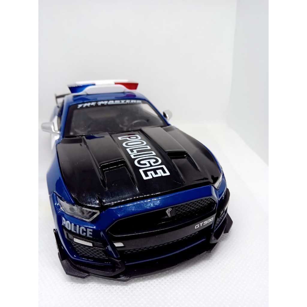 Miniatura Ford Mustang GT500 POLICE 1:24 metal Diecast colecionável