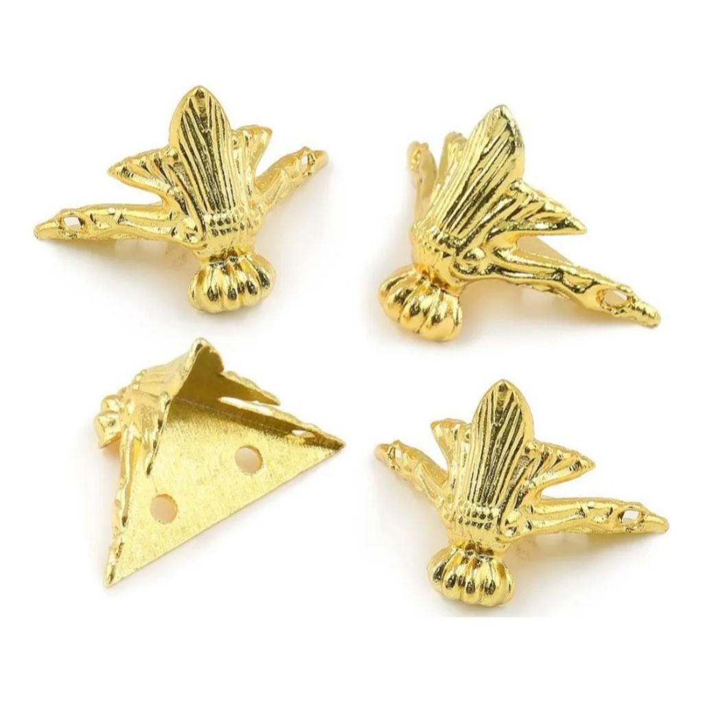 Pezinho arab metálico decorativo, caixa MDF, bandeja ou artesanato kit 4 unidades em Oferta na Shopee