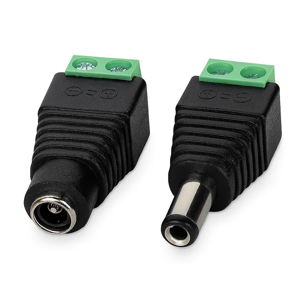 Conector Plug P4 com Borne Macho ou Fêmea p/ Câmera Segurança CFTV Fita Led - Sotrm Tech