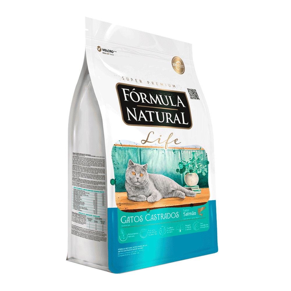 Ração Fórmula Natural Life Gatos Castrados Salmão 15 kg em Oferta na Shopee