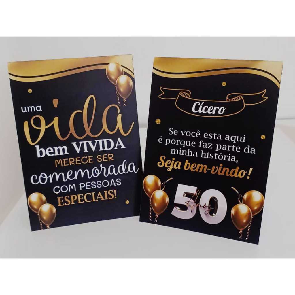 PLAQUINHA CENTRO DE MESA DISPLAY ANIVERSÁRIO- PERSONALIZADO- ALTERAÇÃO NOME E IDADE em Oferta na Shopee