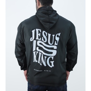 Jaqueta Corta Vento  Masculino Jesus is King Gospel Evangélico Impermeável Streetwear em Oferta na Shopee