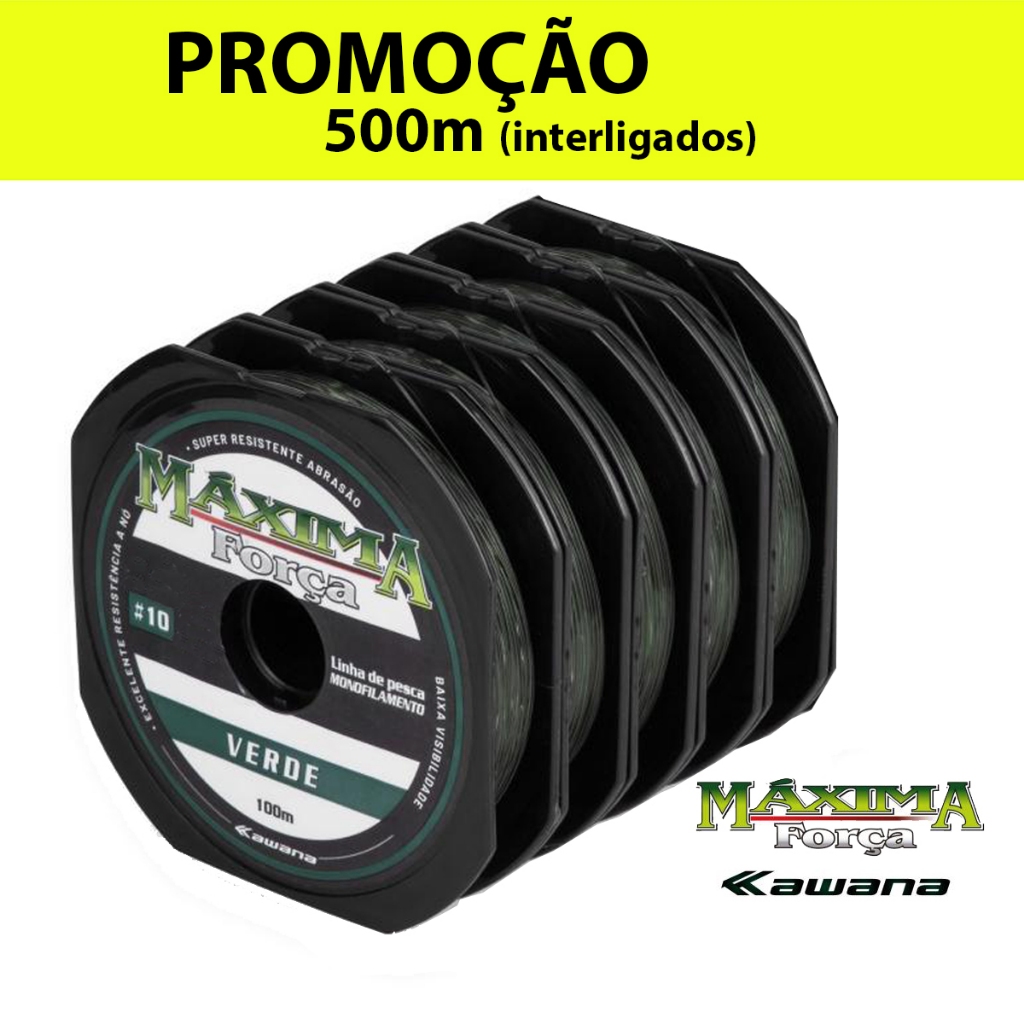 Linha de Pesca Monofilamento 500m Kawana Máxima Força 0,43mm 43lbs Linha Nylon Pescaria Resistente