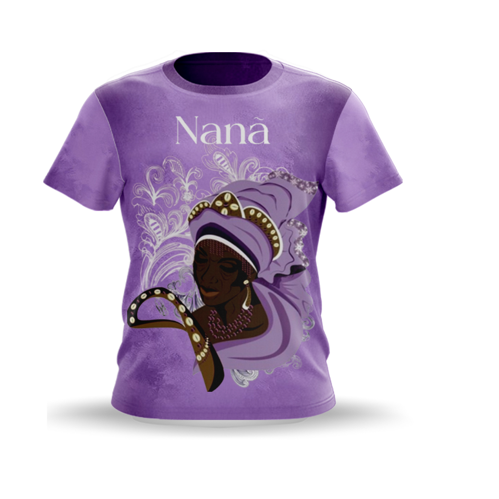 CAMISETA PERSONALIZADA NANÃ -  UMBANDA & CANDOMBLÉ - TECIDO DRYFIT - SUBLIMADA - COD.198