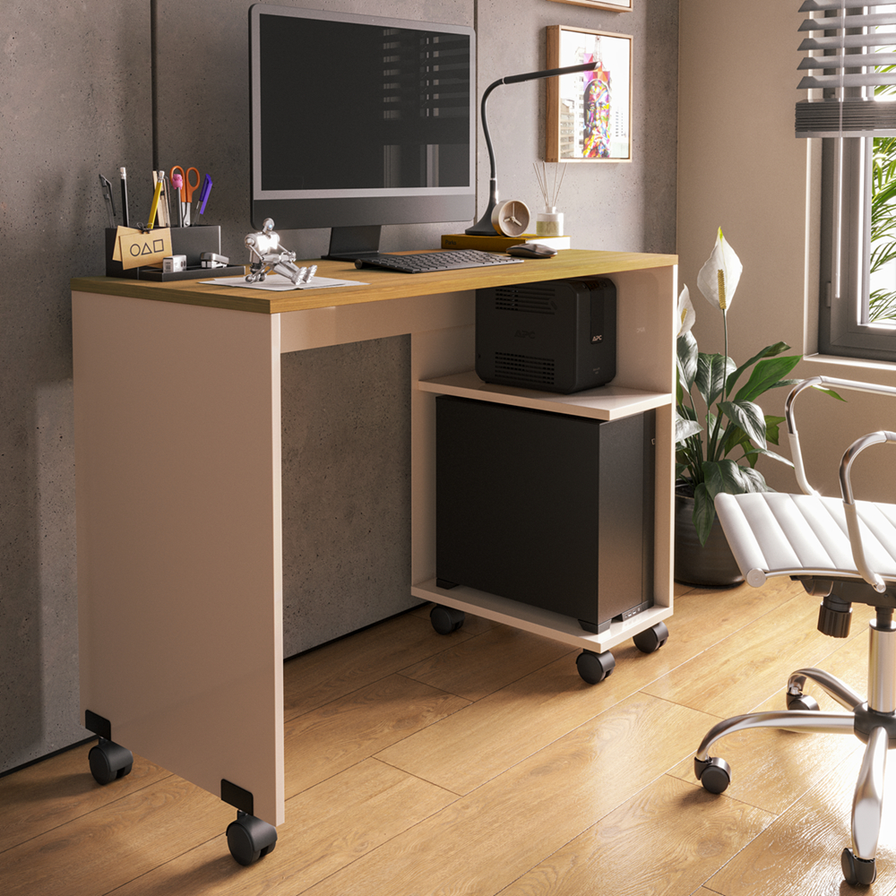 Escrivaninha Mesa de Computador E Notebook Suporte CPU Escritório Office Estudo Beauty